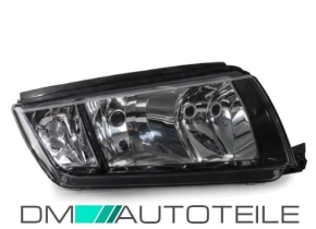 Skoda Fabia 6Y Headlight Right Chrome Black Year 99-07 H7/H3