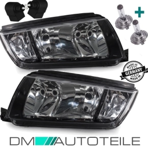 Set Skoda Fabia 6Y headlights left + right Chrome black...