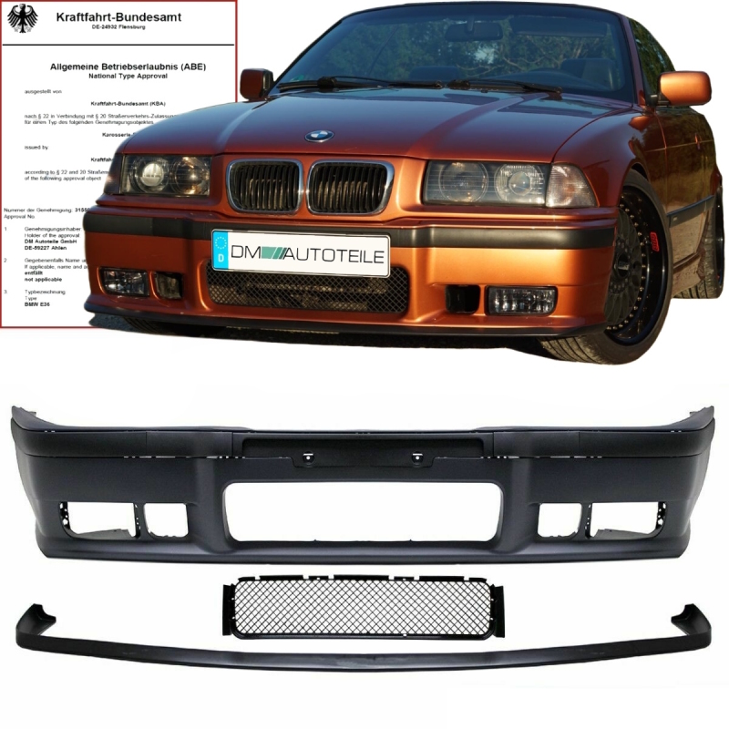 Sport Front Bumper Fits Bmw E36 All Models M3 M Gt Spoiler Lip Tuv Certified