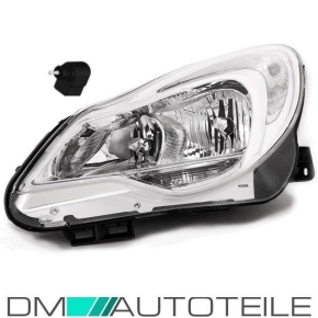Opel (Vauxhall) Corsa D headlights left clear glass 11-14...