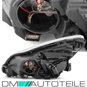 Opel (Vauxhall) Corsa D headlights left clear glass 11-14 Facelift + daytime running lights H7/H1