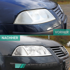 Scheinwerfer Set für VW Passat 3BG 3B Rechts Links Klarglas 00-05 Xenon-Linse H7