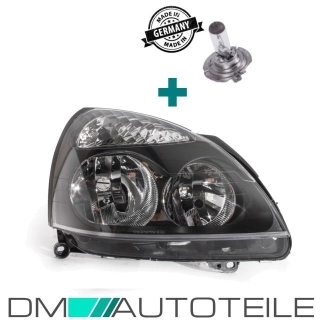 Set Renault Clio II headlights right black 01-05 H7/H1 VR6 Design + bulbs