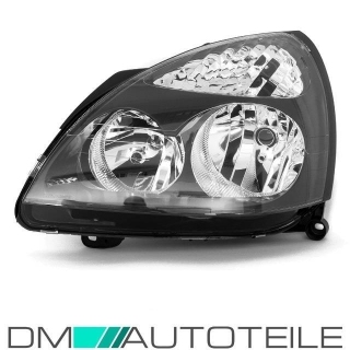 Set Renault Clio II headlights right & left black 01-05 H7/H1 VR6