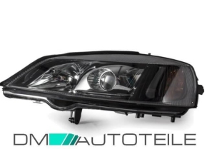 Set Opel (Vauxhall) Astra G headlights left + right clear glass black  H7/HB3 97-04 - 2x H7 bulbs