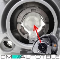 Set Toyota Yaris Headlight H4 Right 99-02 + Motor + 1x H4 Bu