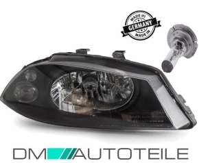 Set Seat Ibiza 6L Cordoba H4 Headlight Left Black 02-08...