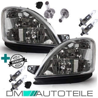 Set Iveco Turbo Daily IV headlights left & right 06-11 + actuator H7/H1/H1 + fog lights + H1 bulbs