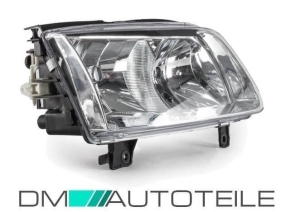 Set VW Polo 6N2 headlights 99-01 for headlamp beam height control H7/H1 + Set flashing lights white + bulbs
