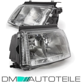 Set VW Passat 3B headlight left 97-00 + headlamp beam height control H7/H4 OEM incl. Fog lights