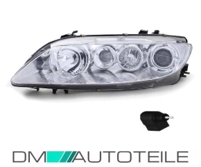 Set Mazda 6 headlights left  clear glass 02-05 + fog...