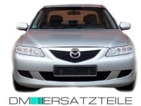 Set Mazda 6 headlights left  clear glass 02-05 + fog lights 