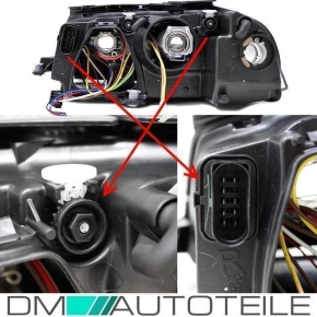 Set VW Passat 3BG headlights left + right 00-05 + 4x H7 brand bulbs + actuator