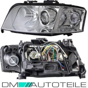 Set Audi A6 4B C5 Facelift headlights left right 01-05 H7/H7 clear glass Saloon Avant