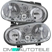 Set VW Golf 4 IV clear glass chrome head gallery