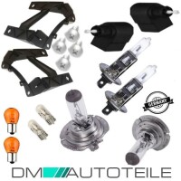 VW T5 clear glass headlights Set 03-09 + bulb Set + actuator