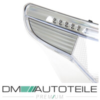 Set Saloon/Estate Front Headlight glass Cover + LED indicato