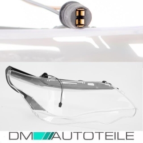 Set Headlight glass Cover Headlamp Lens fits on BMW E60 E61 Estate Saloon 03-07