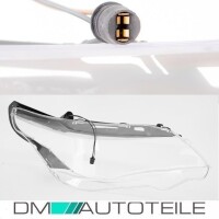Set Headlight glass Cover Headlamp Lens fits on BMW E60 E61 