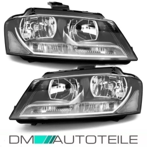 Set Audi A3 8P 8PA headlights left + right clear glass...