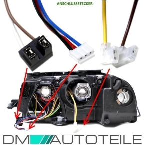 Scheinwerfer Satz Links Rechts 00-05 + 4x OSRAM passt für VW Passat 3BG