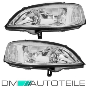 Set Opel (Vauxhall) Astra G headlights left + right clear...