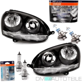 Set VW Golf 5 V + Jetta H7/H7 headlights GTI black 03-08...