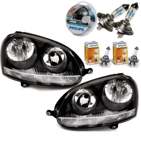 Set VW Golf 5 V + Jetta H7/H7 headlights GTI black 03-08...