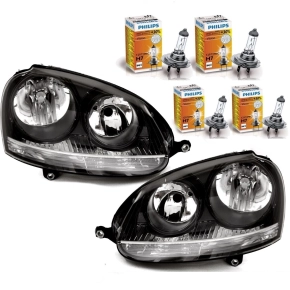 Set VW Golf 5 V + Jetta H7/H7 Scheinwerfer GTI SCHWARZ Bj...