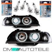 Set BMW E39 Angel Eyes headlights black  gallery