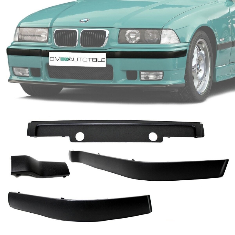 Museum Verkeerd Instrueren 4-Pcs Front Bumper Black Mouldings Panels Trims fits on BMW E36 M3 90-99 M -Sport