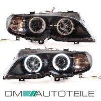 Set BMW E46 Saloon Estate CCFL Angel Eyes headlights black H