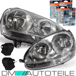 Set VW Golf 5 V 03-08 + Jetta headlights H7-H7 Chrome +...