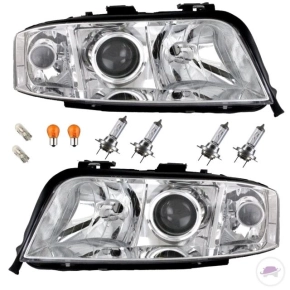 Set Audi A6 4B C5 Facelift Headlamps RH+LH 01-05 H7/H7...