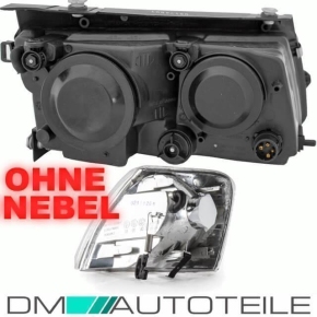 Scheinwerfer SET H7/H1 ohne NSW + Blinker + 6tlg.Birnen passt für VW Passat 3B ab 96-00