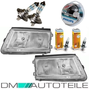 Set VW Passat 3B Headlamps LH+RH H7/H1 w/o Fogs 4pcs +...