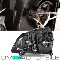 Set Renault Clio II PH2 headlights left + right black 01-05 