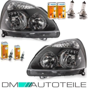 Set Renault Clio II PH2 headlights left + right black...