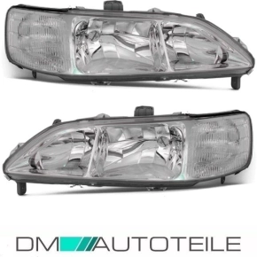 Set Honda Accord VI clear glass head lights left &...