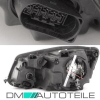 Set VW Caddy Touran headlights black left & right 10-05/