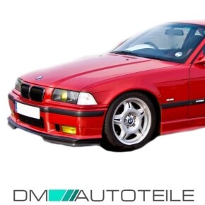GT Evo Spoiler Ecken / Flaps / Frontspoiler SET für BMW E36 mit M-Paket / M3 in Schwarz Matt