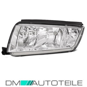 Skoda Fabia headlight left H7/H3 99-07 chrome