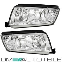 Set Skoda Fabia headlights left right H7/H3 99-07 chrome 2