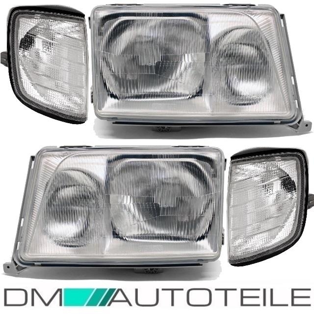 Set Mercedes W124 Headlights Left Right 93 95 H4 H3 With Indicators
