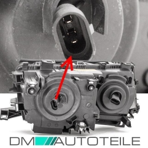 H7/H7 Scheinwerfer Rechts 98-01 Schwarz Klar+MOTOR passt für BMW E46 LimoTouring