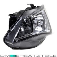 Set Seat Ibiza 6J Headlight Left Clear Glas Chrome Black 12-
