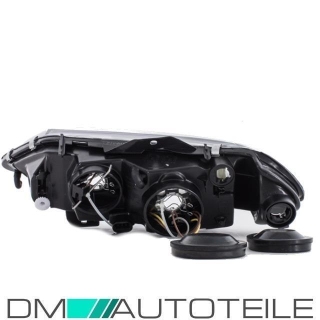 Renault Laguna Headlights right H7/H7 clear glass black 98-01