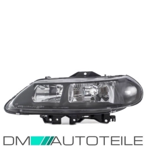 Renault Laguna Headlights left H7/H7 clear glass black 98-01