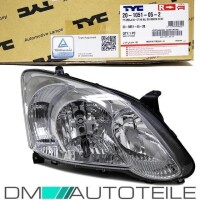 Toyota Corolla E12 left headlight 04-07 H7/H7 + actuator for