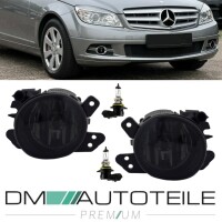 Set H11 Fog Lights Smoke black fits on Mercedes W204 Bj 07-1